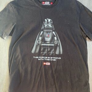 Vintage Star Wars Black LEGO Darth Vader Tee 2008